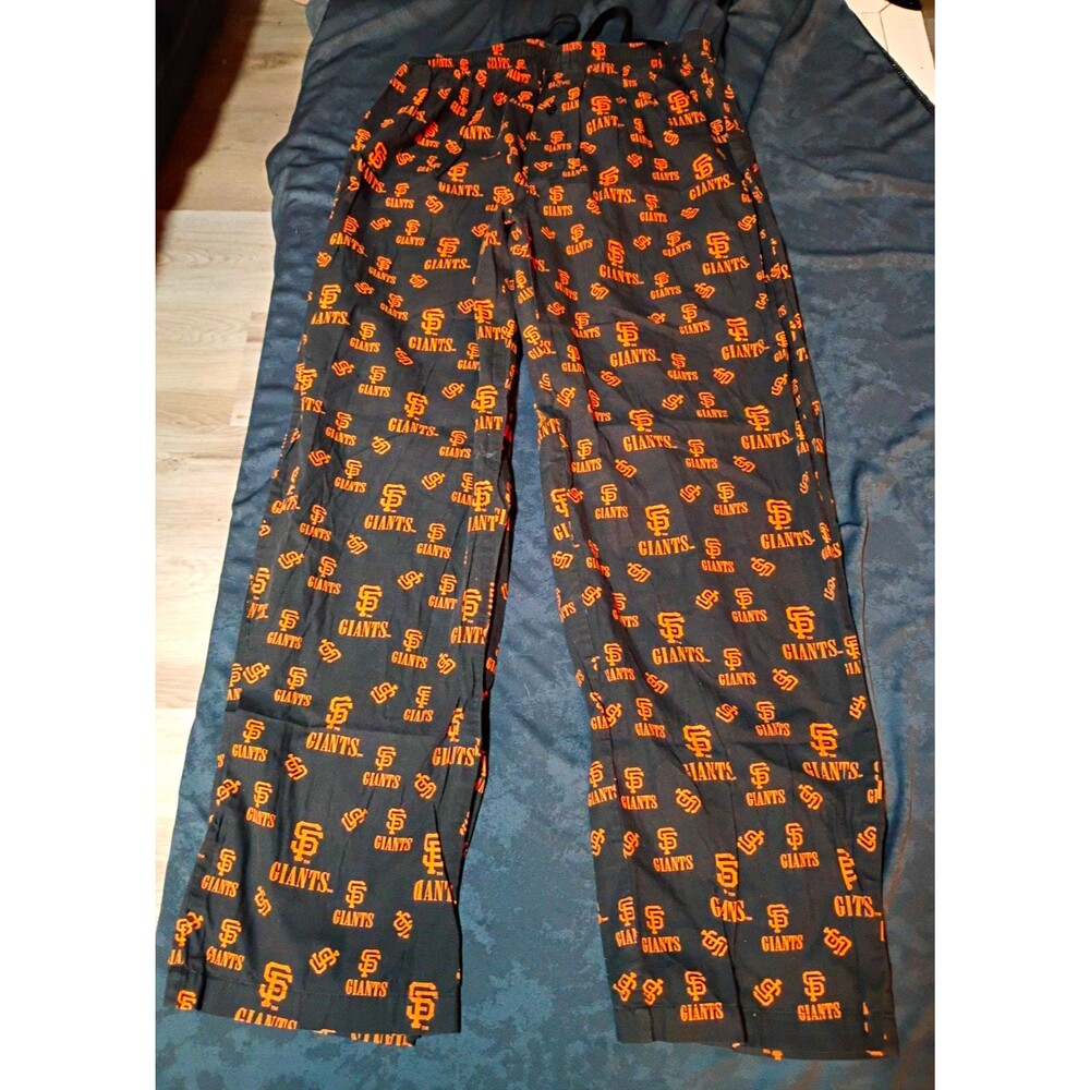 Sideline Apparel Retro San Francisco Giants MLB Pajama Pants Black/Orange Men's